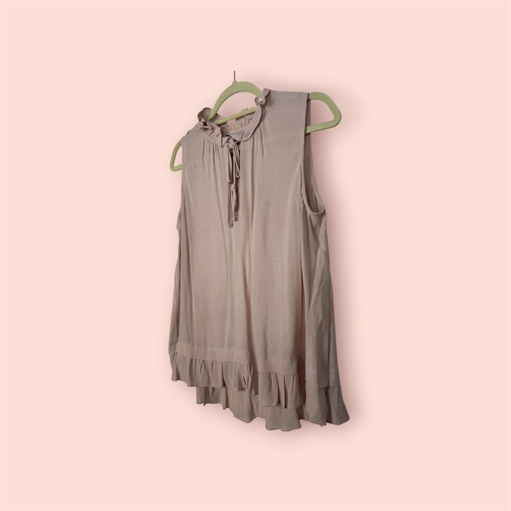 Waverly Grey Dust‎ Pink Sleeveless Chiffon Blouse